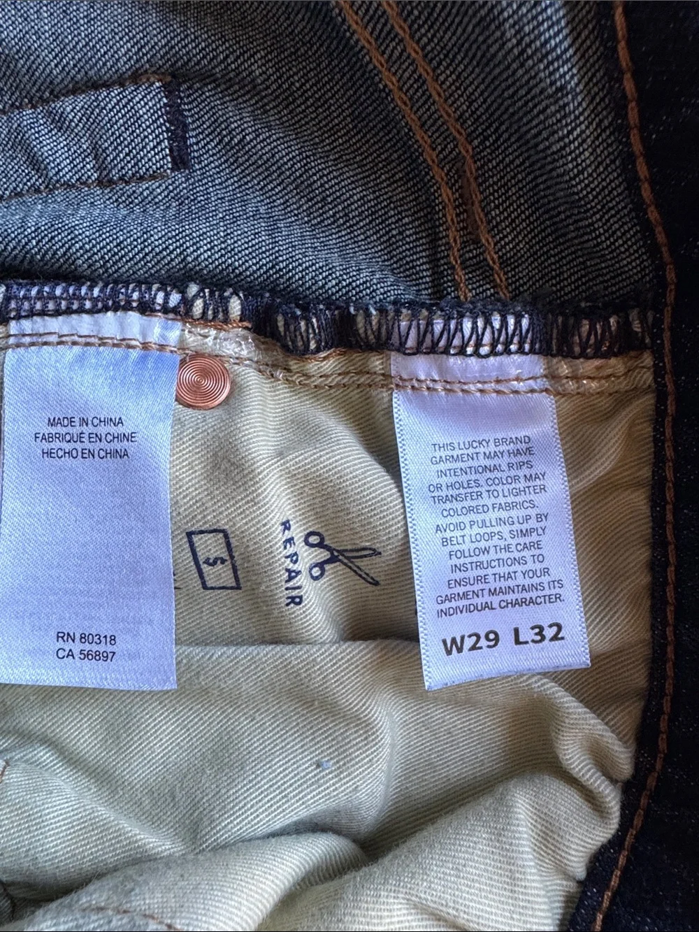 Lucky Brand Men's Straight Jeans — Indigo Blue Denim